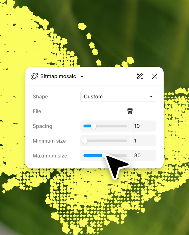 UI over a butterfly bitmap mosaic