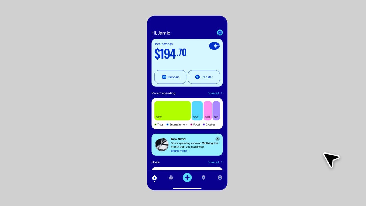 Figma AI banking app interface