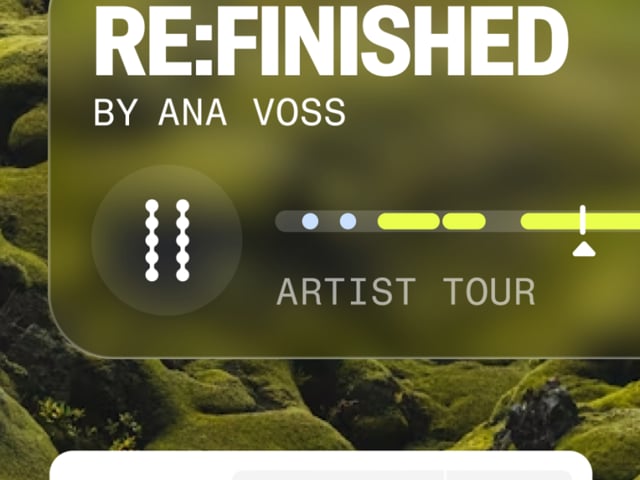 RE-FINISHED artist tour interface