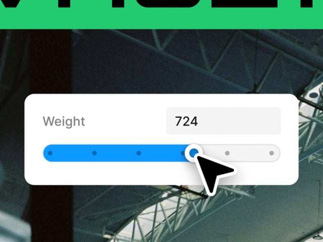 Weight slider interface