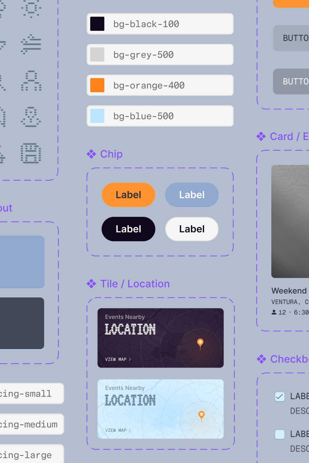Components for chips, cards, tiles, and checkboxes